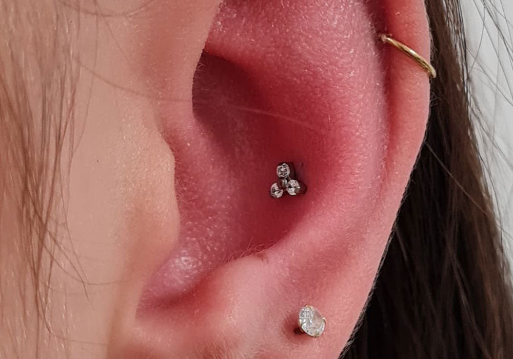 Conch ear piercing by Silver Lining Sheffield