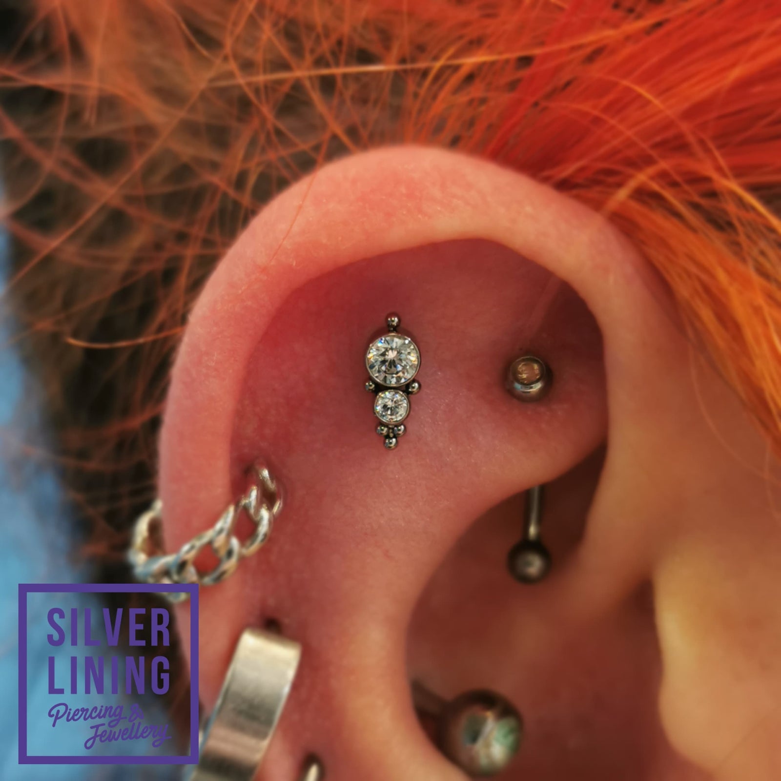 jewelled flat piercing