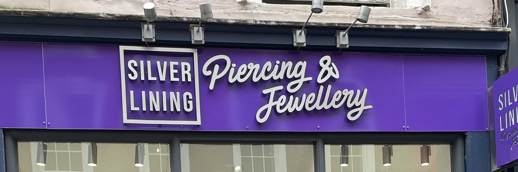 Silver Lining modern body piercing specialists storefront in Manchester
