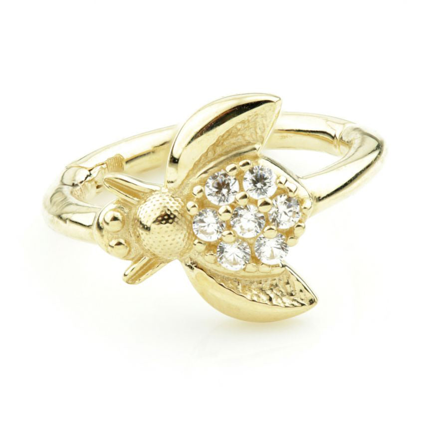9ct Gold Bee Gem Ring