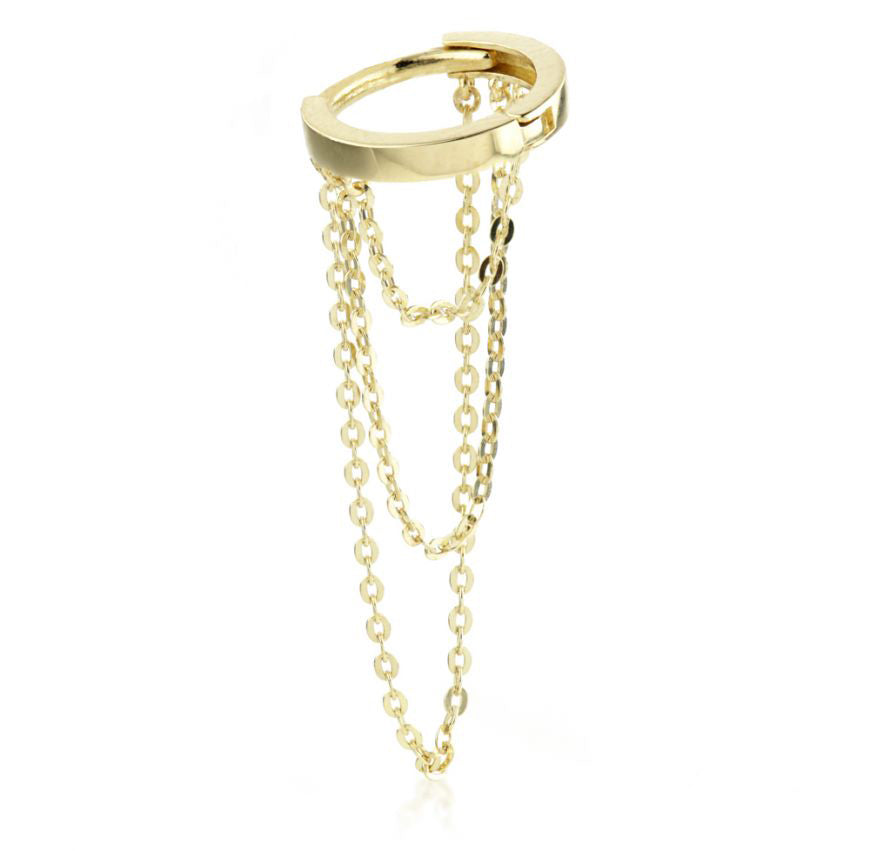 9ct Gold Chains on Hinge Ring