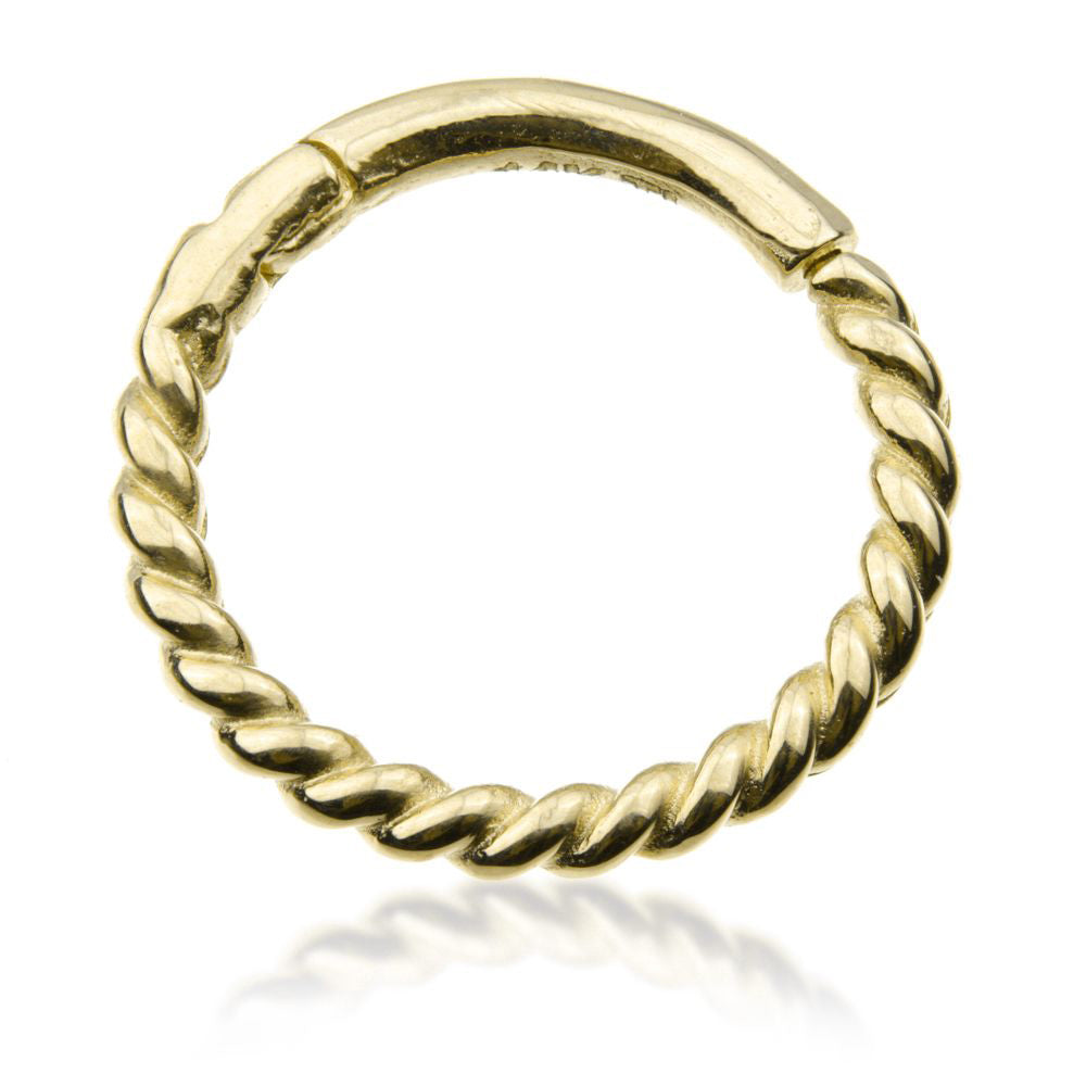 9ct Gold Rope Hinge Ring