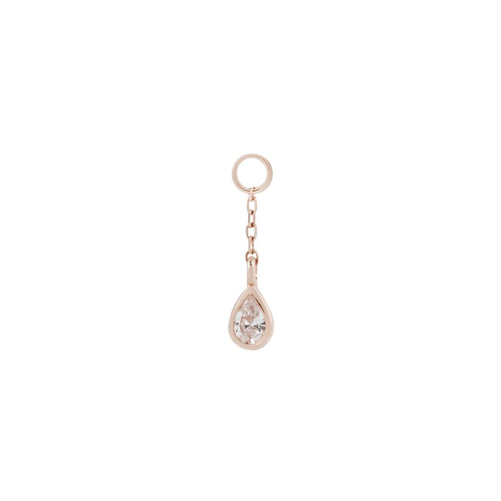 CONCORDE CHAIN CHARM - 14CT SOLID GOLD + CZ