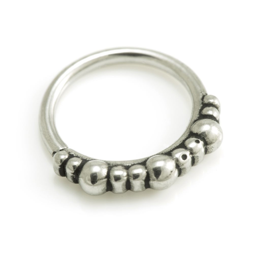 Surgical Steel Bohemian Seamless Ring - Graduated Ball