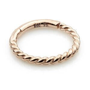 9ct Gold Rope Hinge Ring